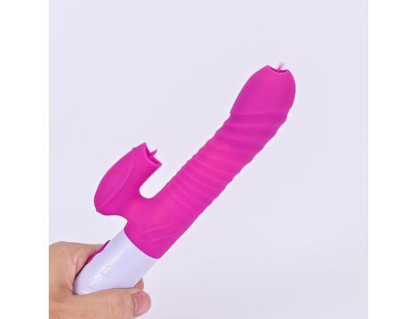 Wibrator-Silicone Vibrator USB 7 Function and Thrusting Function / Heating, purple - 3