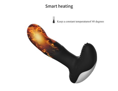 Wibrator-Silicone Massager USB 7 Function + Pulsator / Heating BLACK - 4