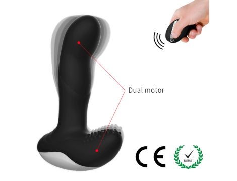 Wibrator-Silicone Massager USB 7 Function + Pulsator / Heating BLACK - 8