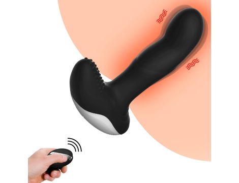 Wibrator-Silicone Massager USB 7 Function + Pulsator / Heating BLACK - 14