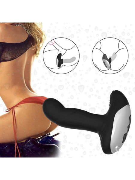 Wibrator-Silicone Massager USB 7 Function + Pulsator / Heating BLACK - 12