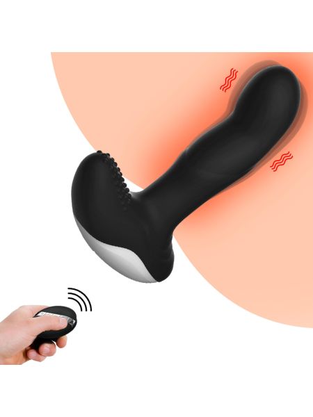 Wibrator-Silicone Massager USB 7 Function + Pulsator / Heating BLACK - 14