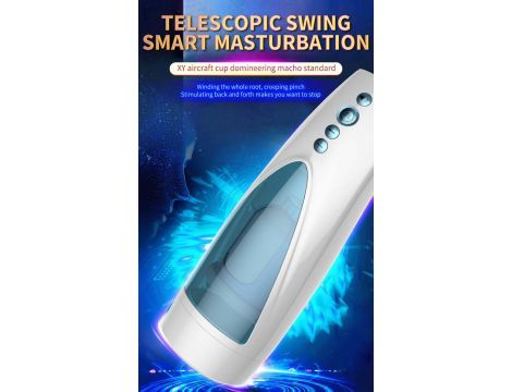 Masturbator-Vibrating, Rotating and Flashing Masturbation USB 10+10 Function / Talk Mode - 8