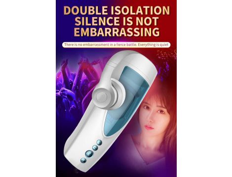 Masturbator-Vibrating, Rotating and Flashing Masturbation USB 10+10 Function / Talk Mode - 15