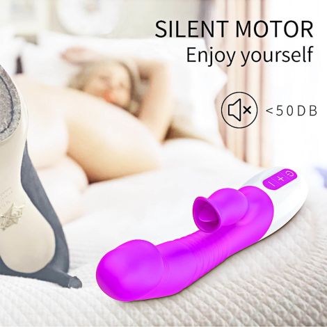 Wibrator-Silicon, Vibrator 7 Function and Heating Mode, Purple - 5