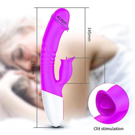 Wibrator-Silicon, Vibrator 7 Function and Heating Mode, Purple - 12