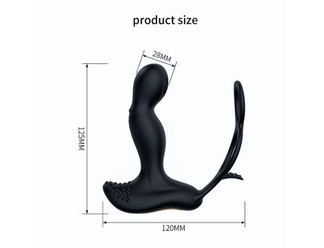 Wibrator-Silicone Massager 7 Function and Heating Function, Black - 5