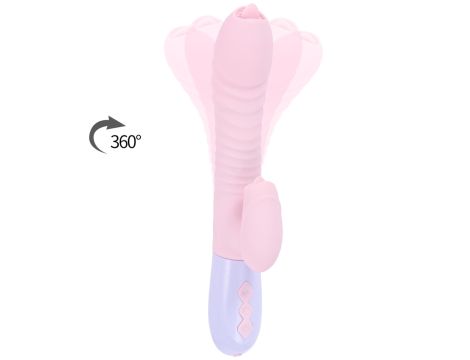 Wibrator-Silicone Vibrator USB 7 Function and Thrusting Function / Heating, pink - 3