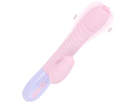 Wibrator-Silicone Vibrator USB 7 Function and Thrusting Function / Heating, pink - 4