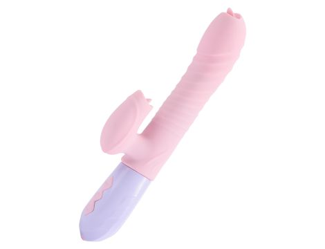 Wibrator-Silicone Vibrator USB 7 Function and Thrusting Function / Heating, pink - 5