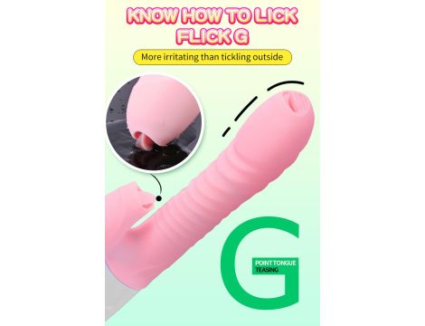 Wibrator-Silicone Vibrator USB 7 Function and Thrusting Function / Heating, pink - 10