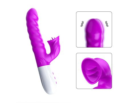 Wibrator-Silicon, Vibrator 7 Function and Heating Mode, PURPLE