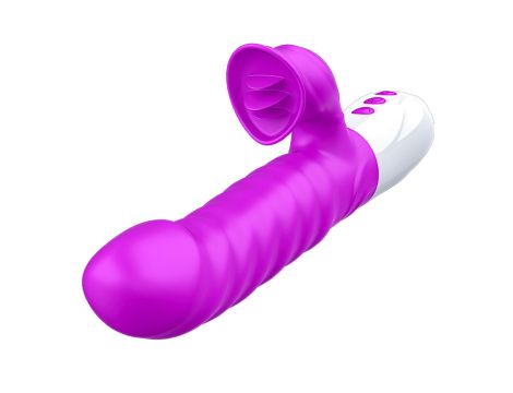 Wibrator-Silicon, Vibrator 7 Function and Heating Mode, PURPLE - 4