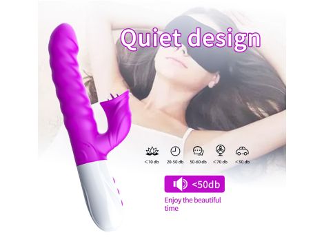 Wibrator-Silicon, Vibrator 7 Function and Heating Mode, PURPLE - 6