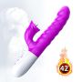 Wibrator-Silicon, Vibrator 7 Function and Heating Mode, PURPLE - 3