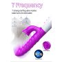 Wibrator-Silicon, Vibrator 7 Function and Heating Mode, PURPLE - 9