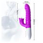 Wibrator-Silicon, Vibrator 7 Function and Heating Mode, PURPLE - 12