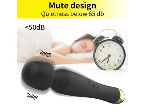 Stymulator-Silicone Massager Black USB 6 Vibration - 7