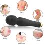 Stymulator-Silicone Massager Black USB 6 Vibration - 9