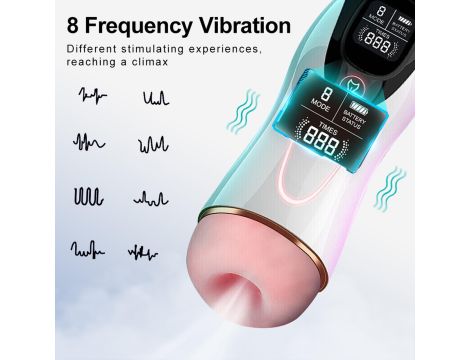 Masturbator-Vibration 8 Vibration modes + Interactive function - 4