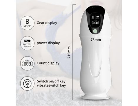 Masturbator-Vibration 8 Vibration modes + Interactive function - 5