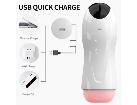 Masturbator-Vibration 8 Vibration modes + Interactive function - 16