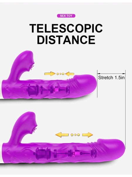 Wibrator- SiliconeTongue Vibrator, USB 10 Function - 5