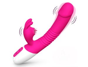 Wibrator- Silicone Vibrator USB 7 Powerful Licking and Thrusting Modes