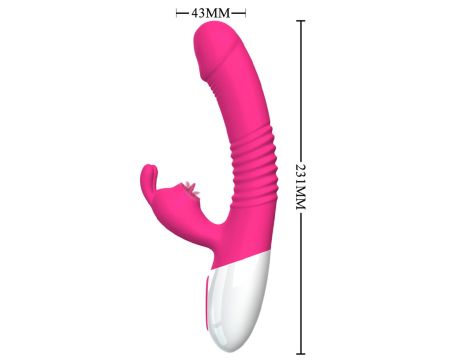 Wibrator- Silicone Vibrator USB 7 Powerful Licking and Thrusting Modes - 2