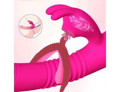 Wibrator- Silicone Vibrator USB 7 Powerful Licking and Thrusting Modes - 4