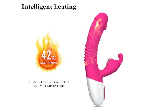 Wibrator- Silicone Vibrator USB 7 Powerful Licking and Thrusting Modes - 6