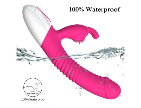 Wibrator- Silicone Vibrator USB 7 Powerful Licking and Thrusting Modes - 7