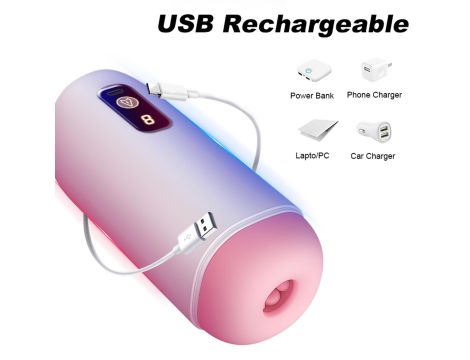 Masturbator- USB Rechargeable, 8 vibration functions - 10