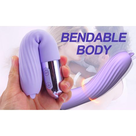 Wibrator-Silicone Vibrator USB, 10 vibration modes, Heating - 8