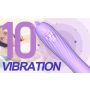 Wibrator-Silicone Vibrator USB, 10 vibration modes, Heating - 10