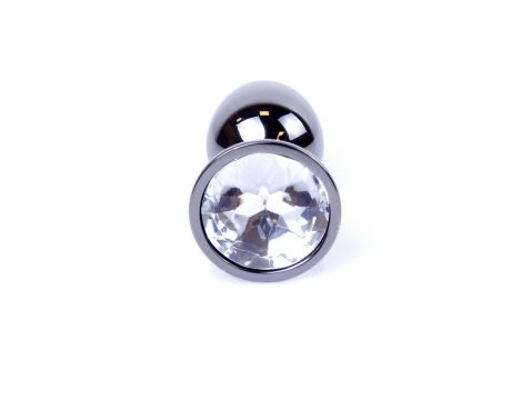 Plug-Jewellery Dark Silver PLUG- Clear