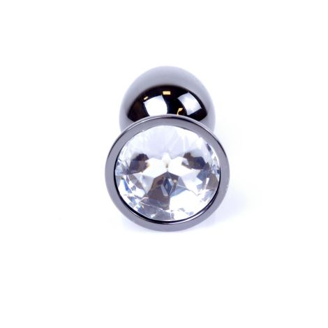 Plug-Jewellery Dark Silver PLUG- Clear