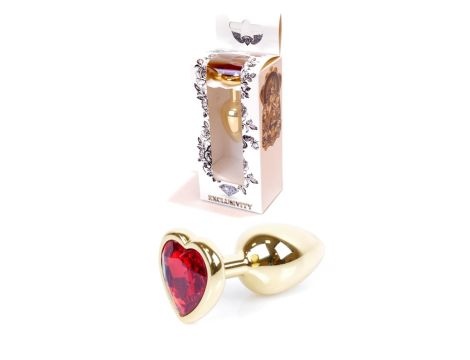 Plug-Jewellery Gold  Heart PLUG- Red - 8