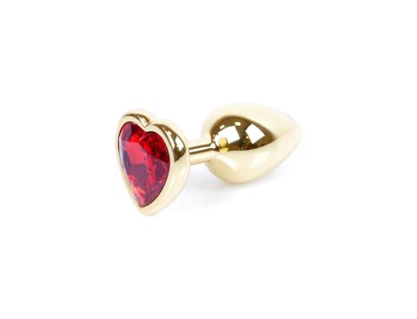 Plug-Jewellery Gold  Heart PLUG- Red - 6