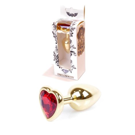 Plug-Jewellery Gold  Heart PLUG- Red - 8