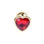 Plug-Jewellery Gold  Heart PLUG- Red - 2