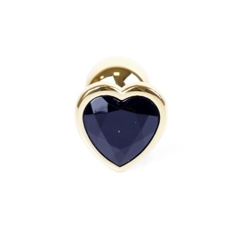 Plug-Jewellery Gold  Heart PLUG- Black