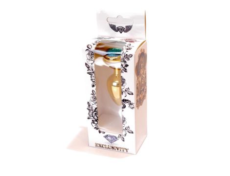 Plug-Jewellery Gold  Heart PLUG- Light Blue - 9