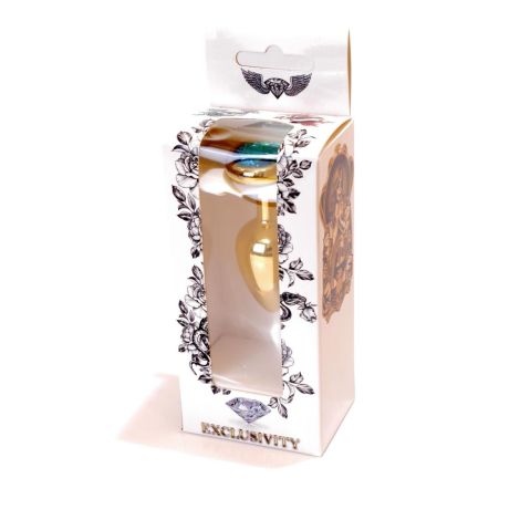 Plug-Jewellery Gold  Heart PLUG- Light Blue - 9