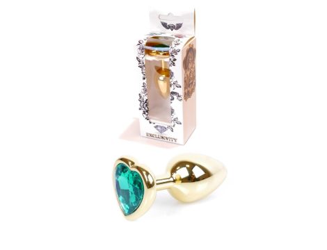 Plug-Jewellery Gold  Heart PLUG- Green - 8