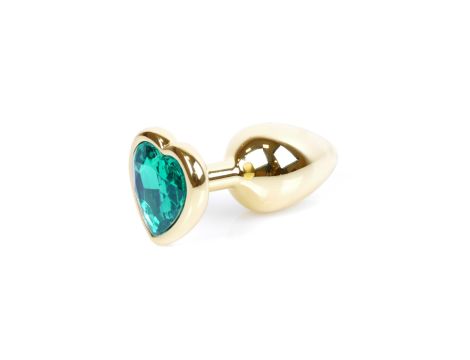 Plug-Jewellery Gold  Heart PLUG- Green - 6