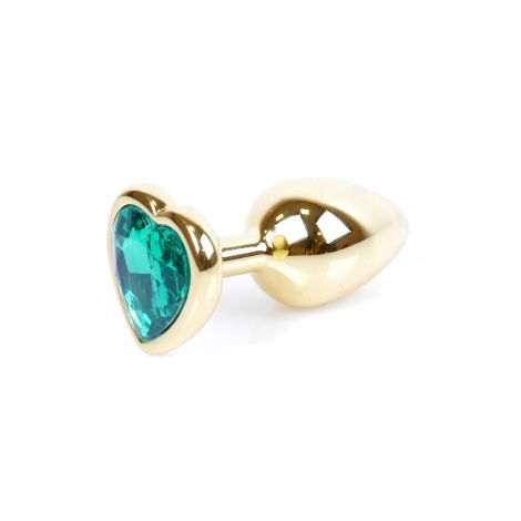 Plug-Jewellery Gold  Heart PLUG- Green - 6