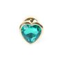 Plug-Jewellery Gold  Heart PLUG- Green - 2