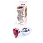 Plug-Jewellery Silver  Heart PLUG- Red - 9