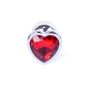 Plug-Jewellery Silver  Heart PLUG- Red - 2